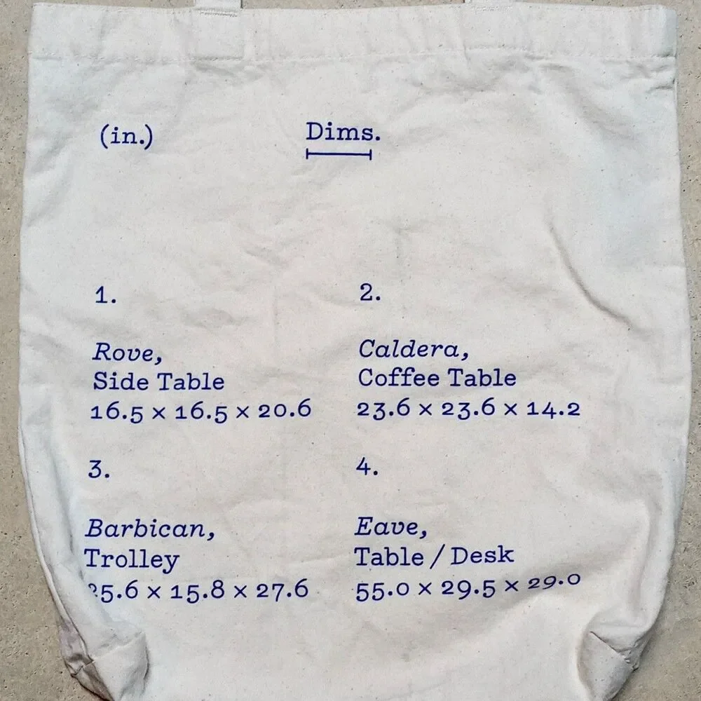 BAGGU x Dims Furniture Tote Bag Cross Stitch Garden Embroidered